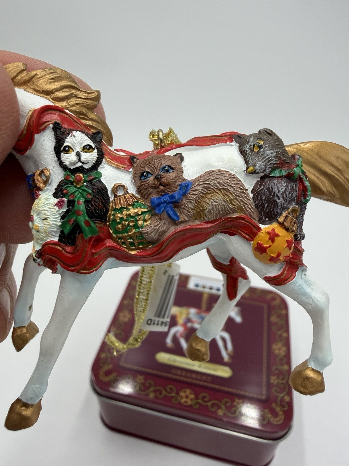 The Trail Of The Painted Ponies Ornament Christmas Kittens Horse 2009 Rare W/box