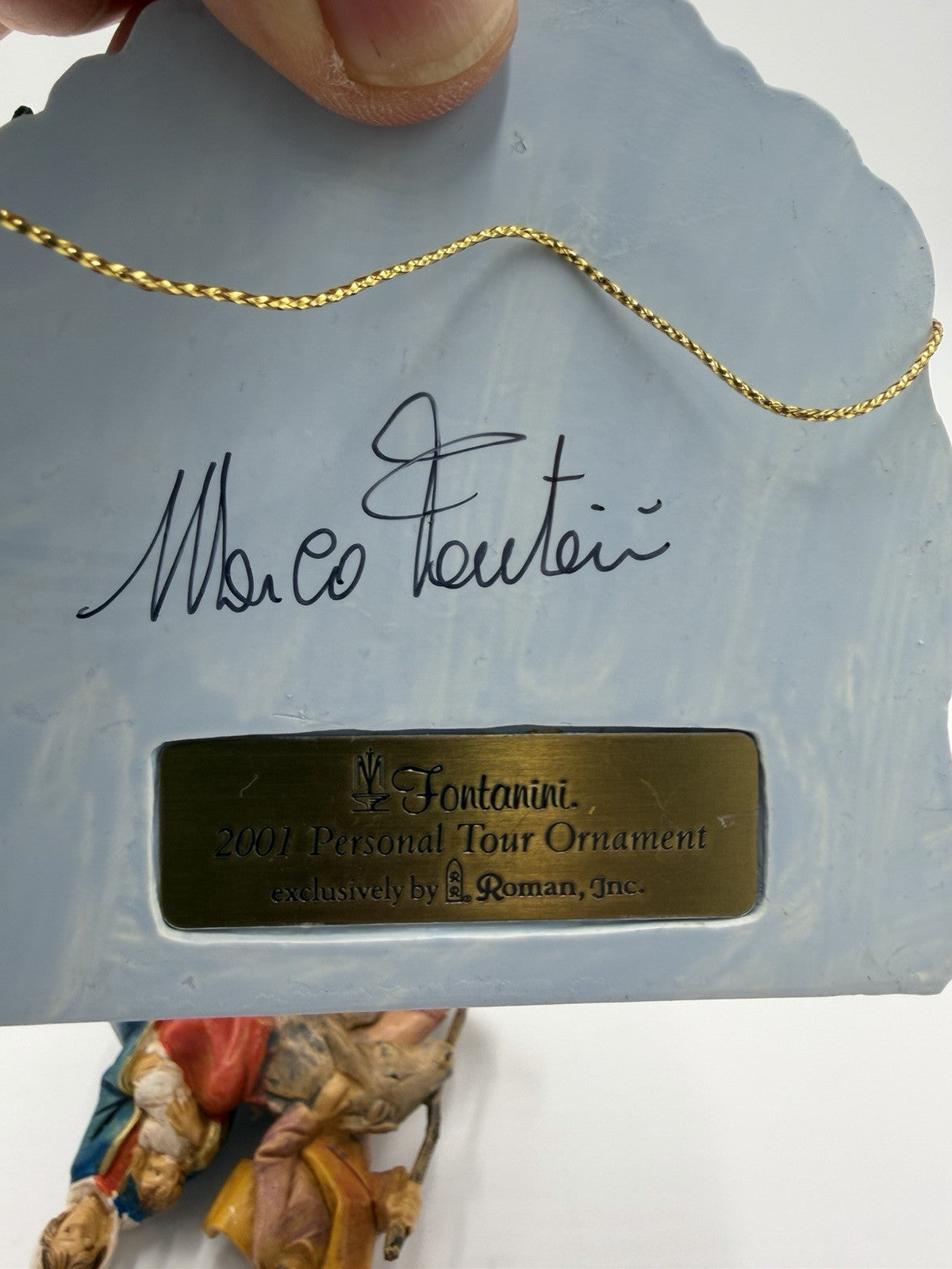 Fontanini Flight Into Egypt 2001 Tour Exclusive Ornament Signed Christmas Vtg