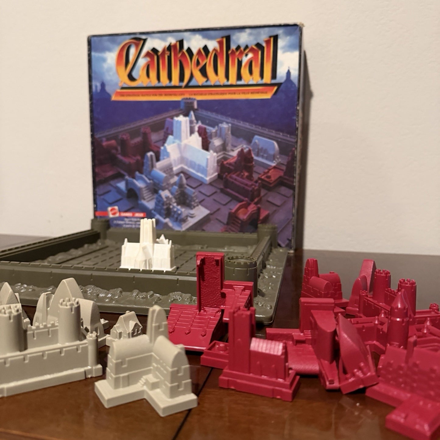 Cathedral Board Game Strategic Battle Medieval City Mattel Complete No Rules