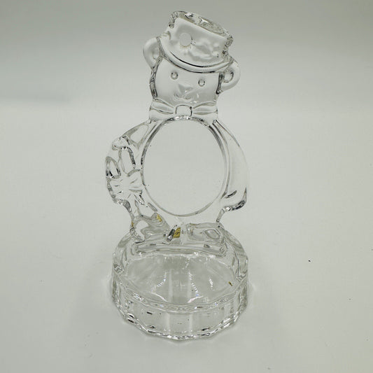 Gorham Bear Photo Christmas Ornament Holiday Decoration Decor Vintage Glass