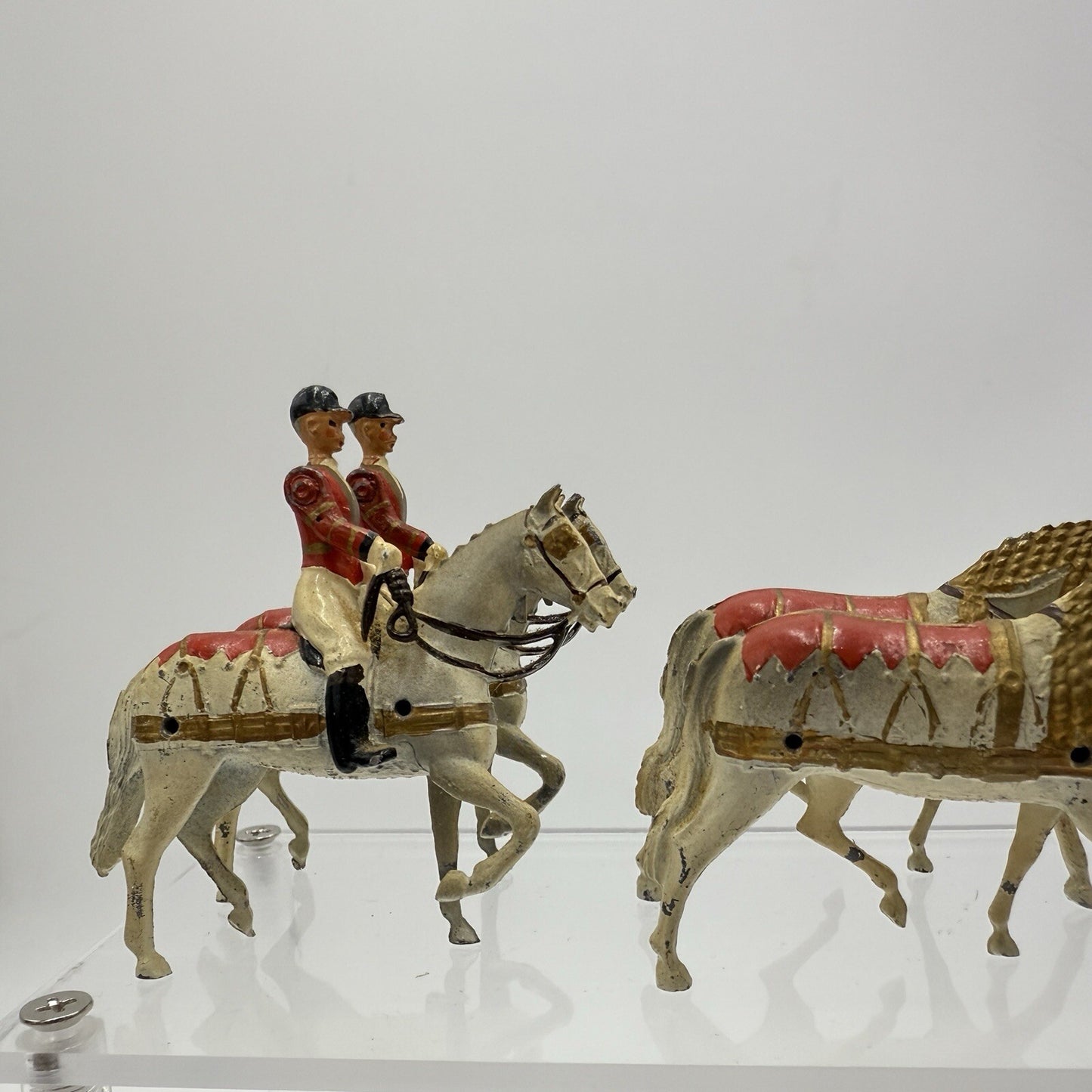 Britains LTD QUEEN ELIZABETH CORONATION 1953 England Metal Horses Set of 8