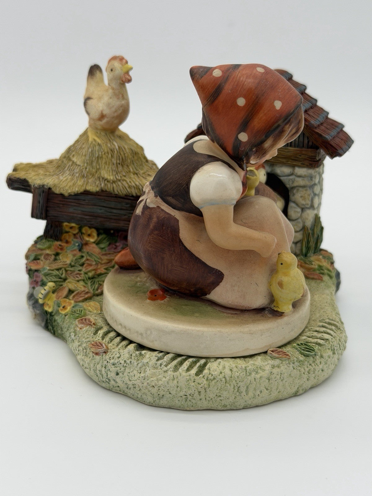 Hummelscapes Goebel Millennium Harvest Chickens & Girl With Chicks Figurine