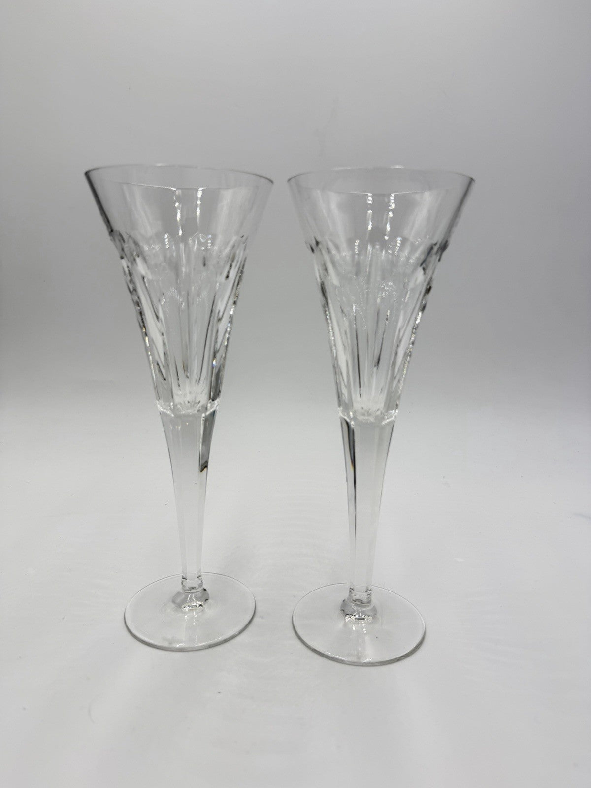 Vintage Waterford Crystal Millennium Series Love champagne flute Set 9”H