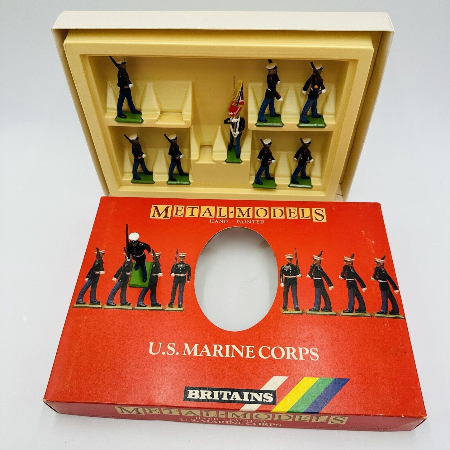 Britains LTD Toys Soldiers Metal Models 9 US Marine Corps Figurines #7303-1986