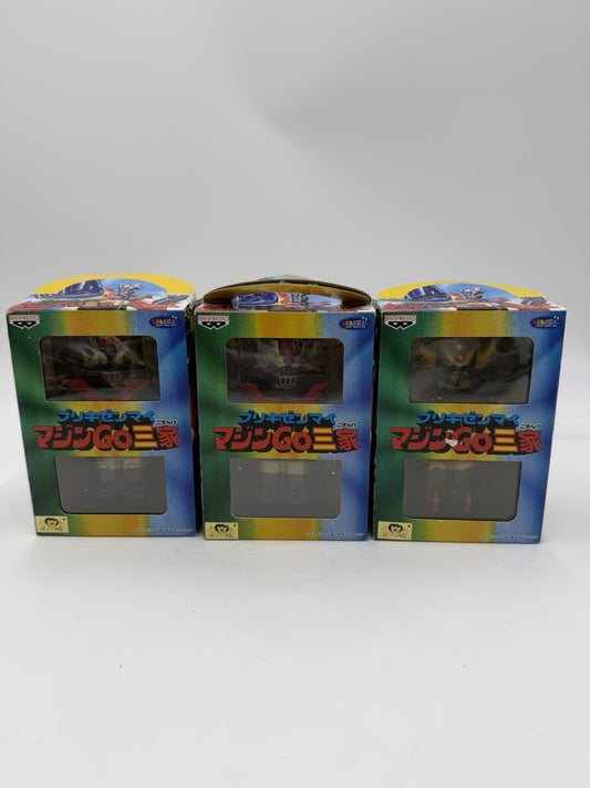 Banpresto Mazinger Z Tin Wind-up 3 Figure Set MazinGO Great Grendizer Japan Rare