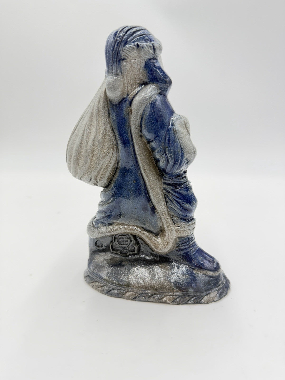 Vintage Rowe Pottery Works Salt Glazed Santa 6.5” Christmas Figurine 1988