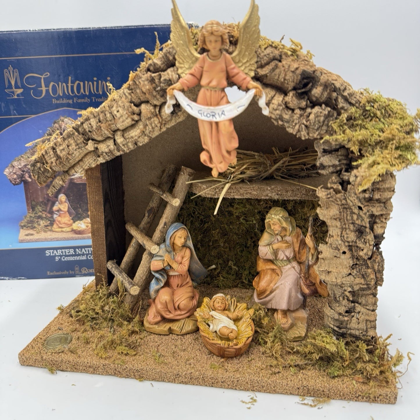 FONTANINI Italy NATIVITY SCENE 5pc Centennial Collection 5” W/box