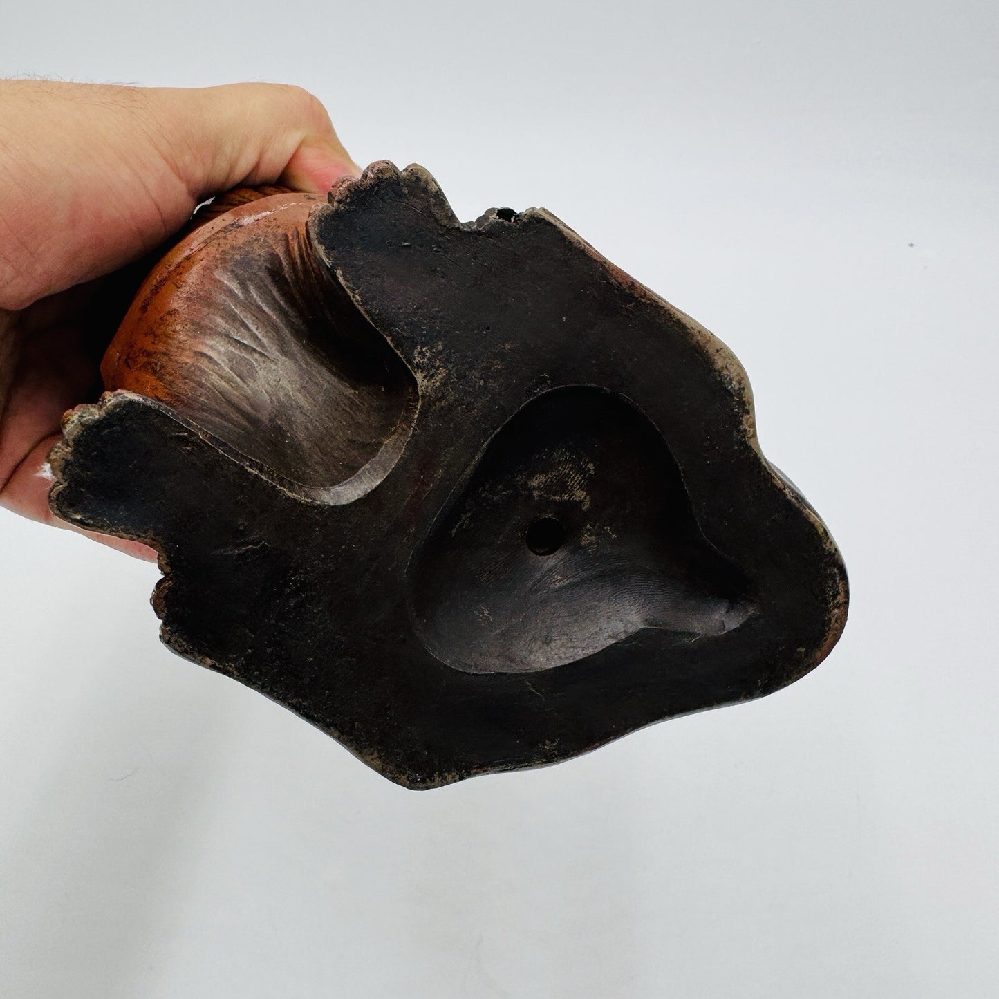 Antique Bizen ware Pottery Okimono Sculpture Chin-Inu Dog Figurine Japanese