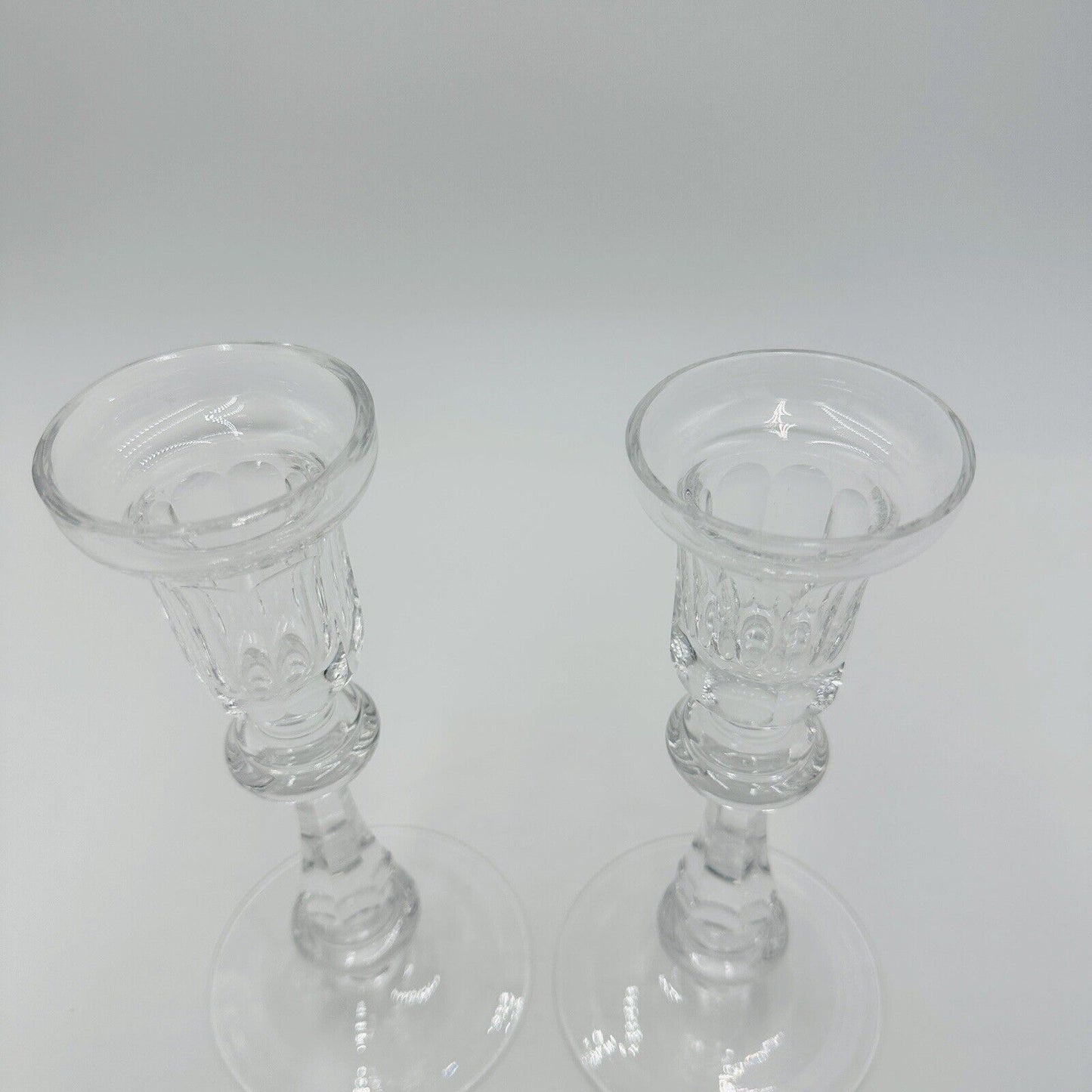 Waterford Crystal Candle Sticks Ireland Cut Glass Vintage Gothic Marking