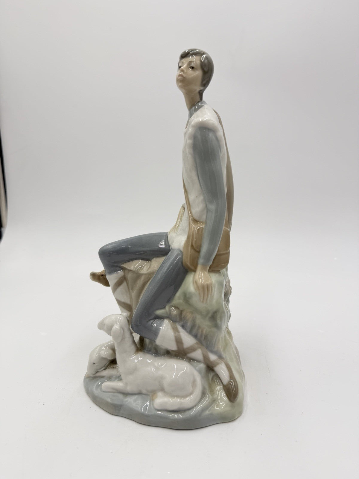 Large Nao By Lladro Spain Porcelain Shepherd Boy 10”H Figurine Early Retired