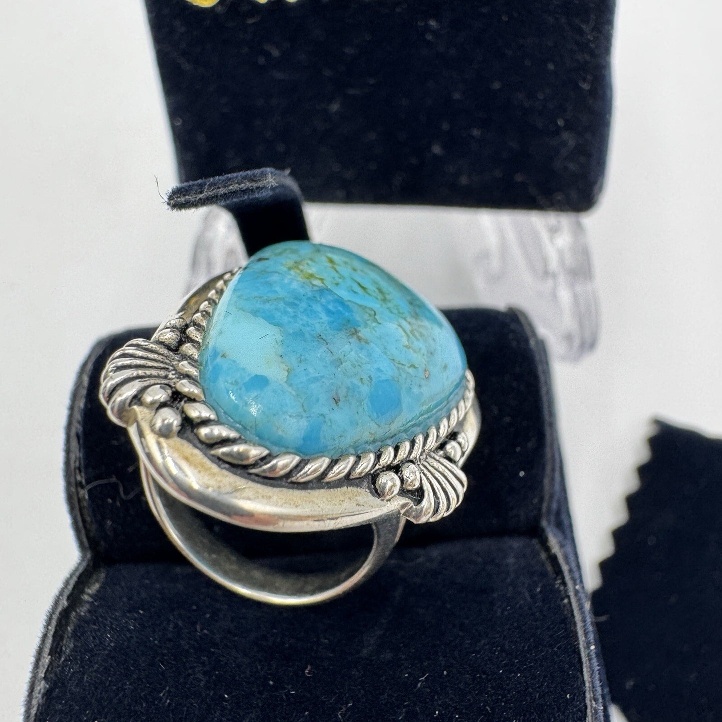 Stauer Sedona Turquoise Sterling Silver Women Ring Size 7 Arizona