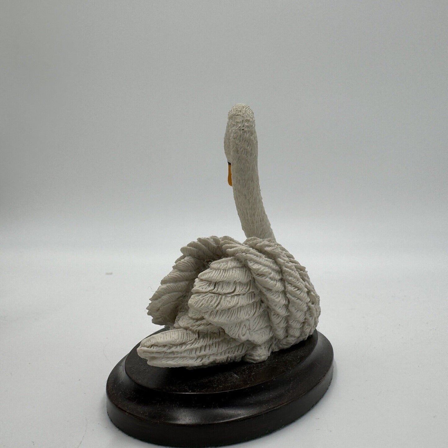 Country Artists For The Discerning Swan Mini Figurine Wood Base Painted England