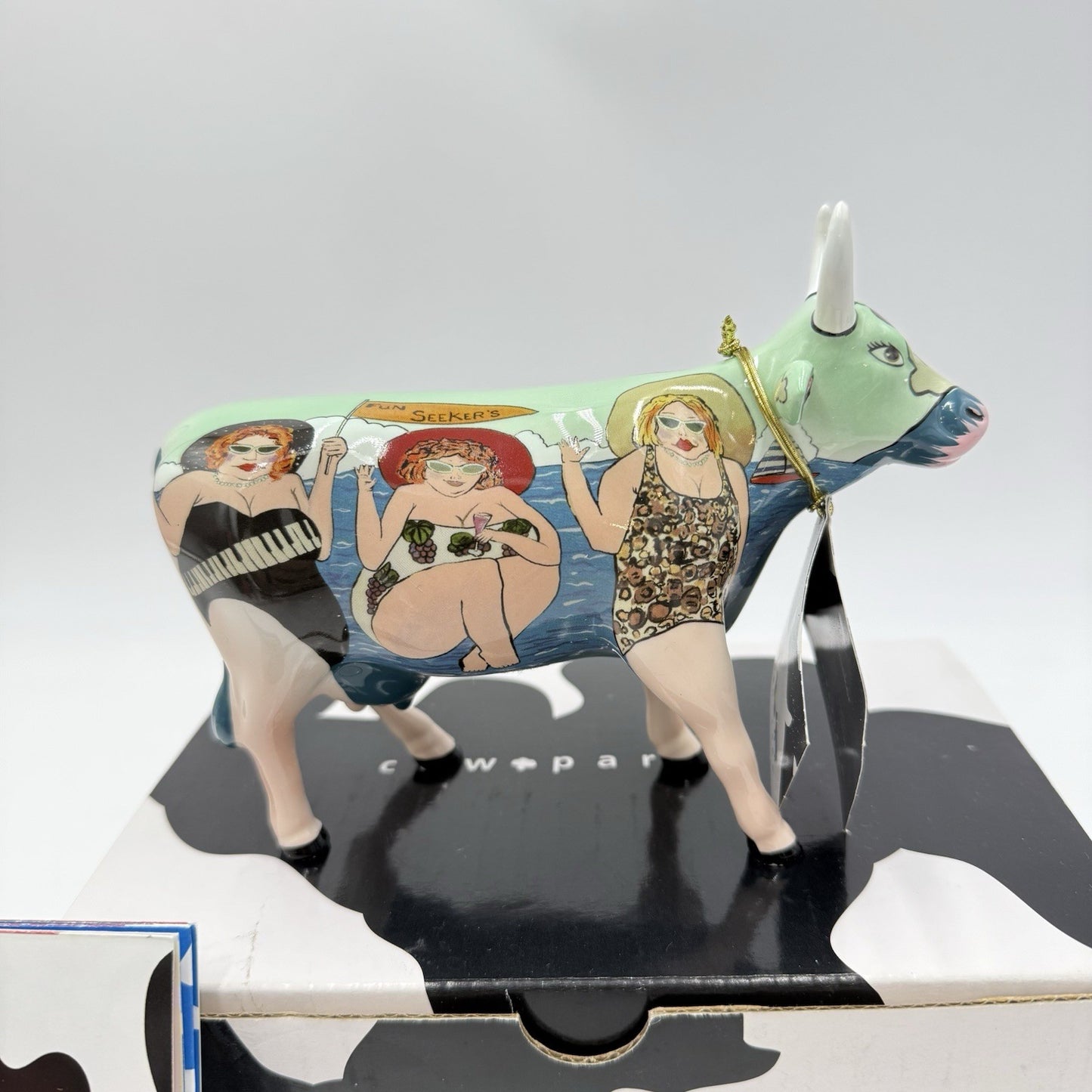 Cow Parade Westland Fun Seeker Cow Figurine By Janice Joplin Ceramic Giftware