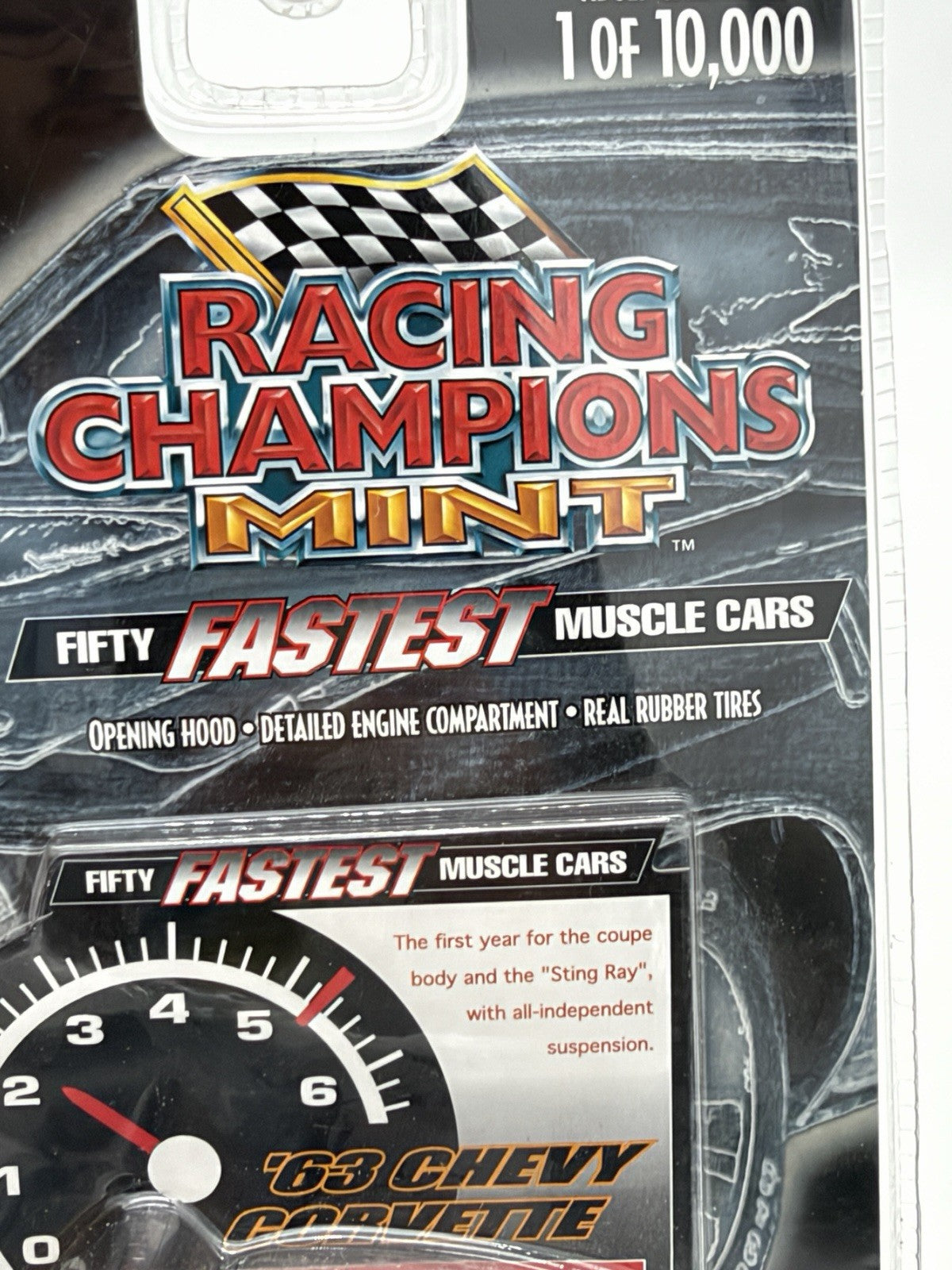 Racing Champions Mint Fifty Fastest Muscle Cars 63 Chevy Corvette Black Sealed