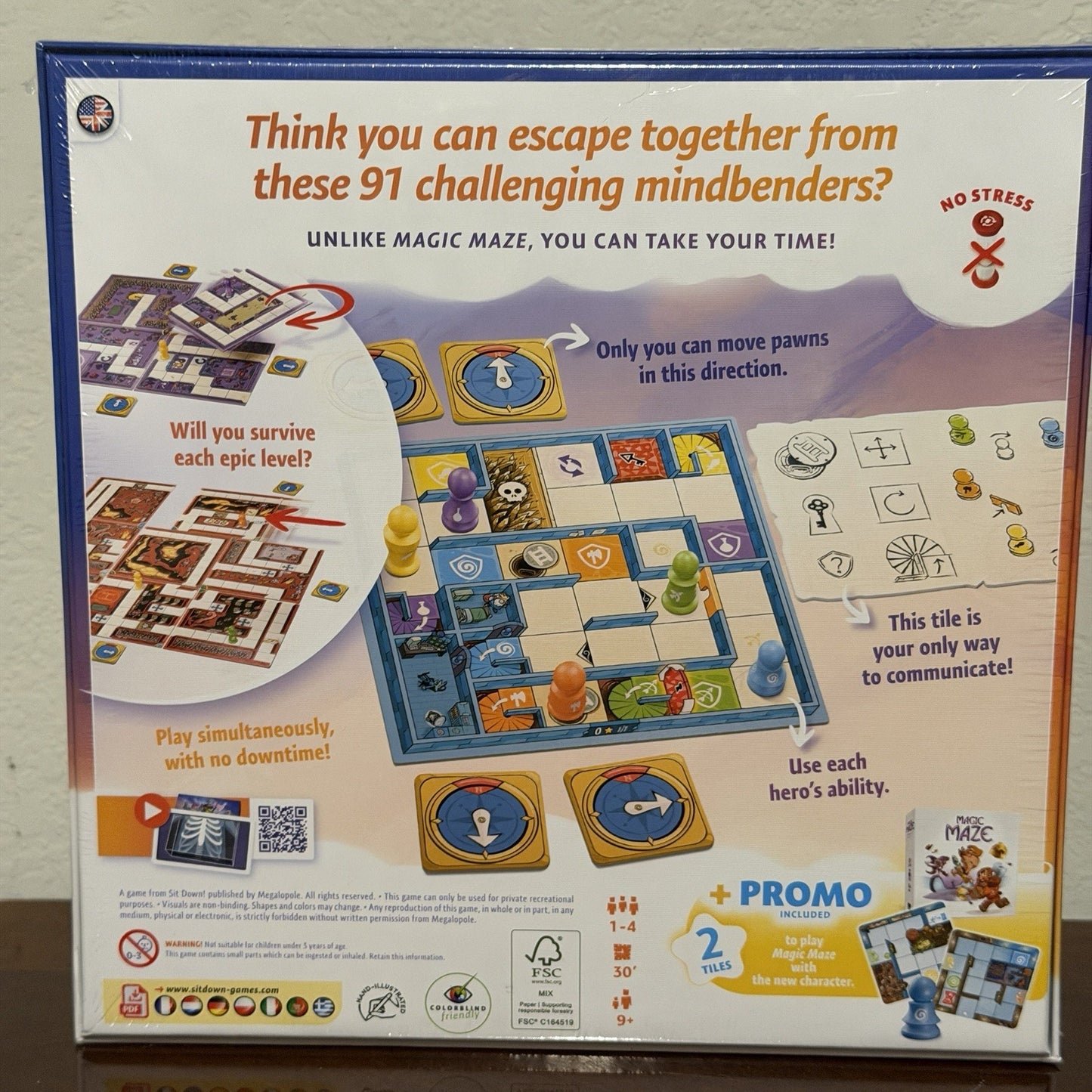 Magic Maze Tower - Sit Down! Standalone Cooperative Game Sealed