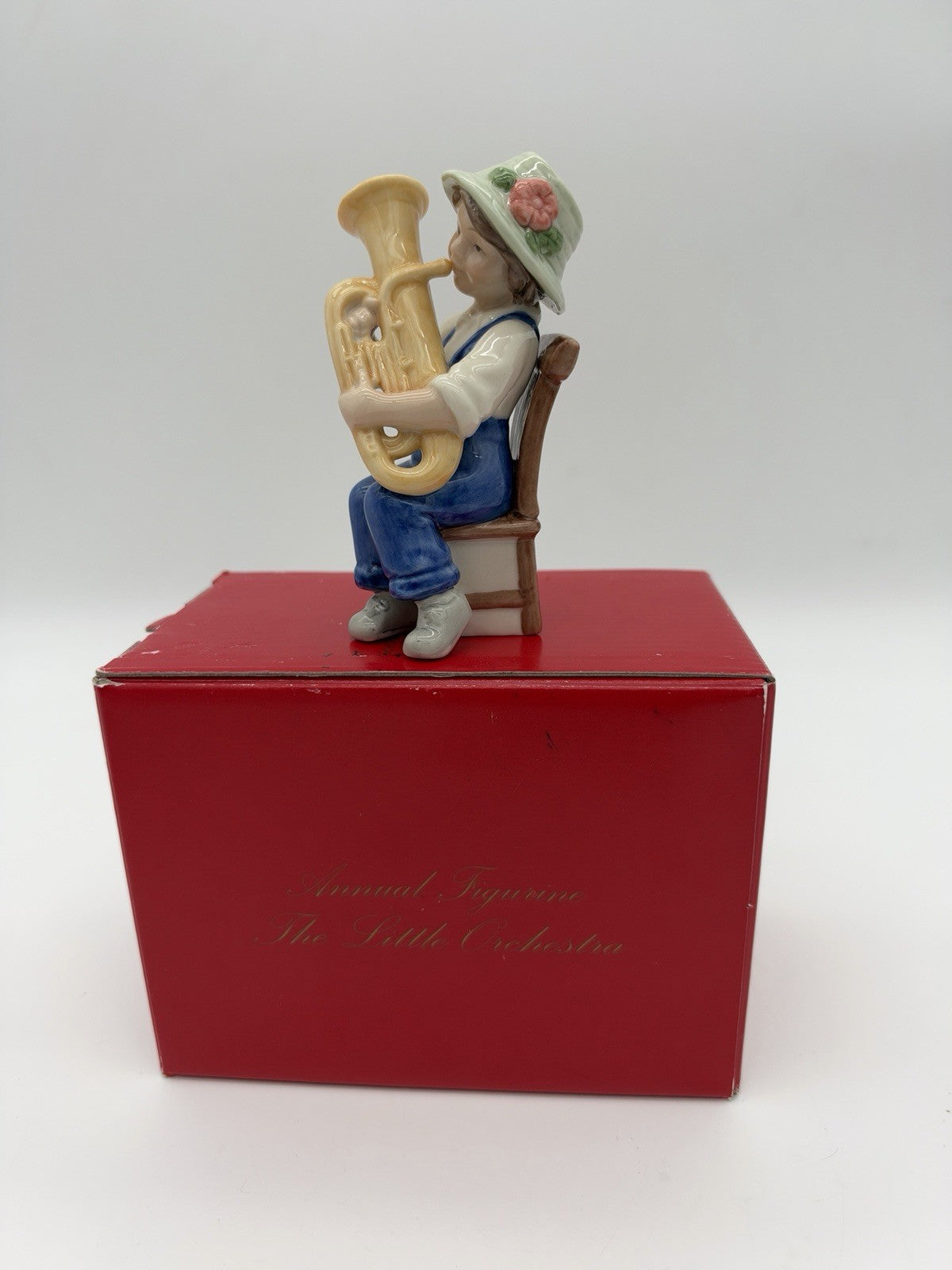 BING & GRONDAHL Denmark Little Orchestra  Marie Playing Tuba Porcelain Figurine