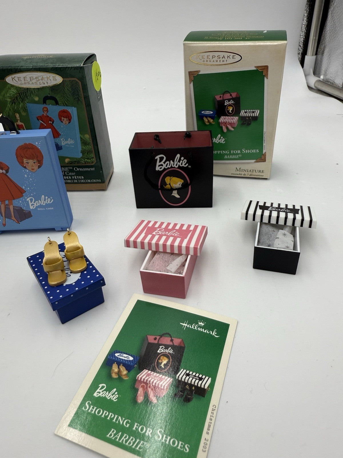 Hallmark Barbie Keepsake Travel Case Hand box Shoe Shopping Bag Ornaments