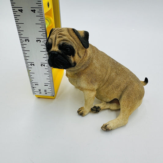 Country Artists Pug Resin Dog Figurine Hand Painted Rare Vintage Home Decor