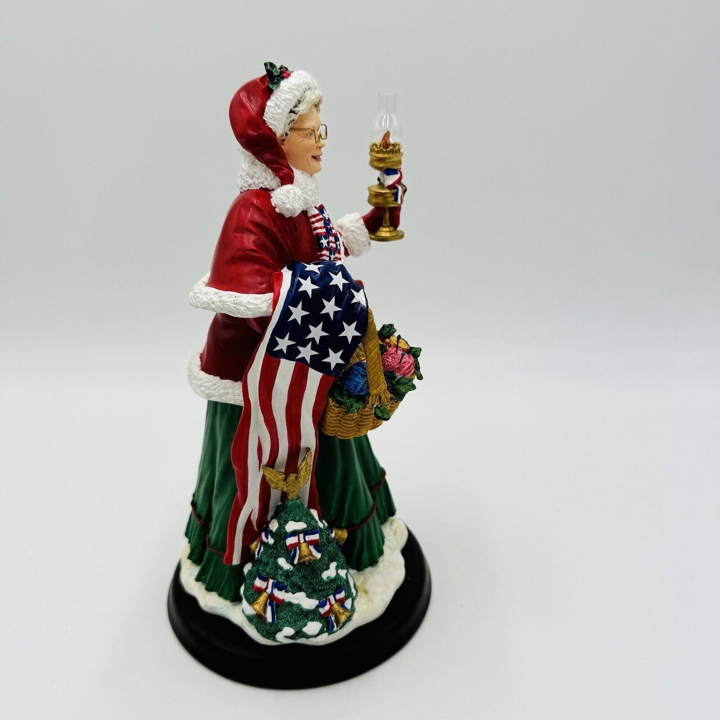 The Danbury Mint Mrs Claus Christmas Star Spangled Patriotic American Figurine