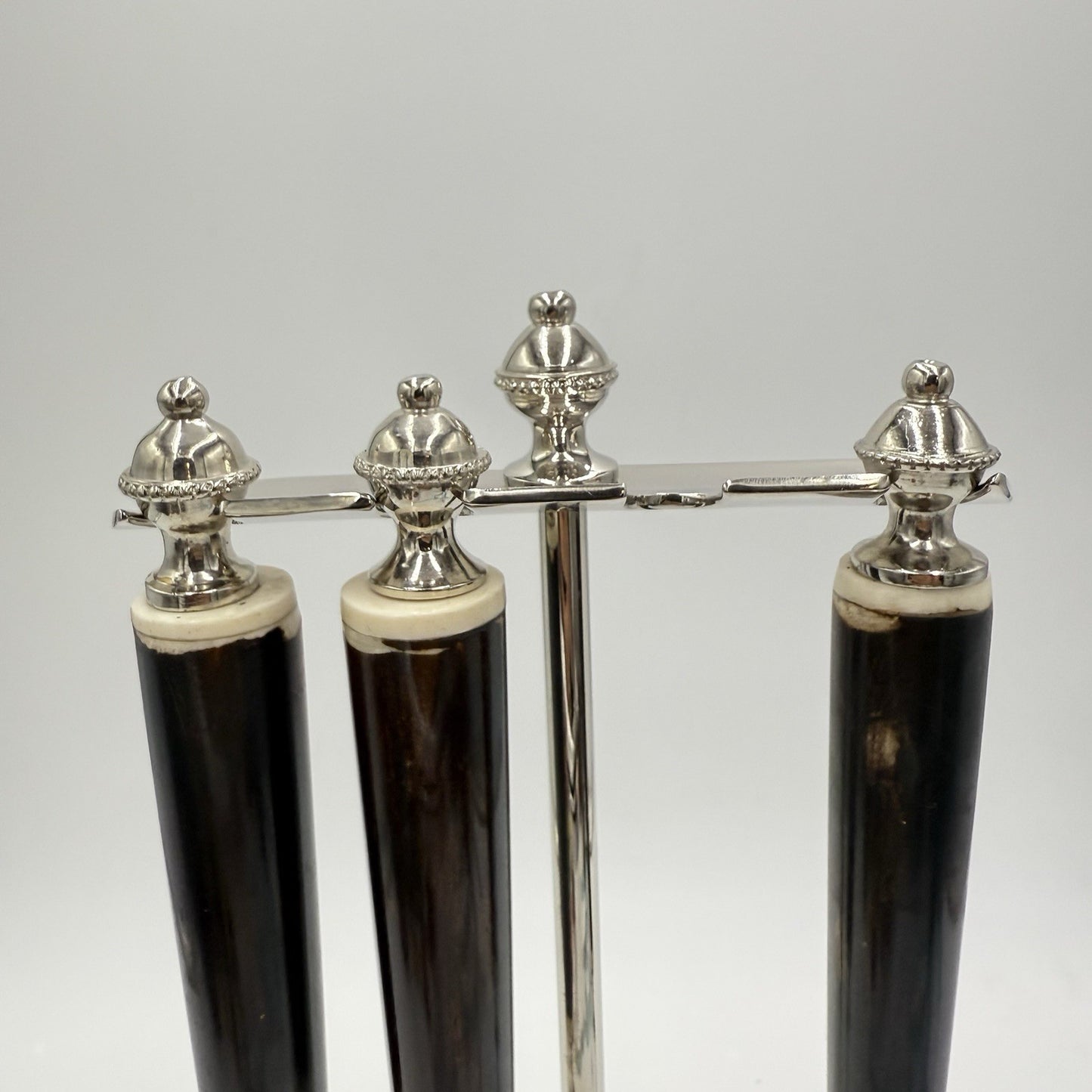 POTTERY BARN  FRENCH Country Chic Faux Bone Handle Bar Tool Set 4 PCs Stainless