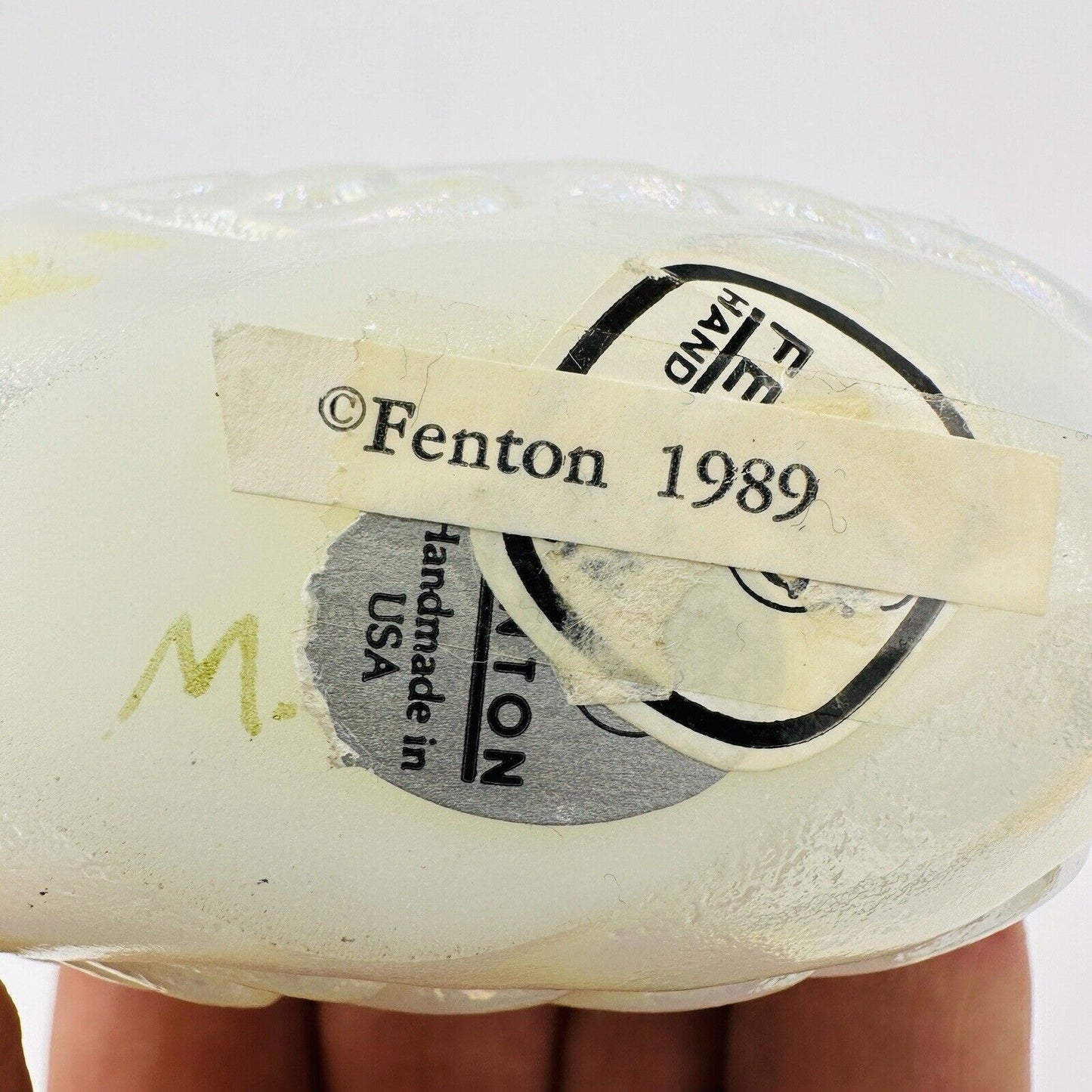 Fenton Swan Figurine 40th Anniversary Enduring Love 1989 4in Vintage Art Glass