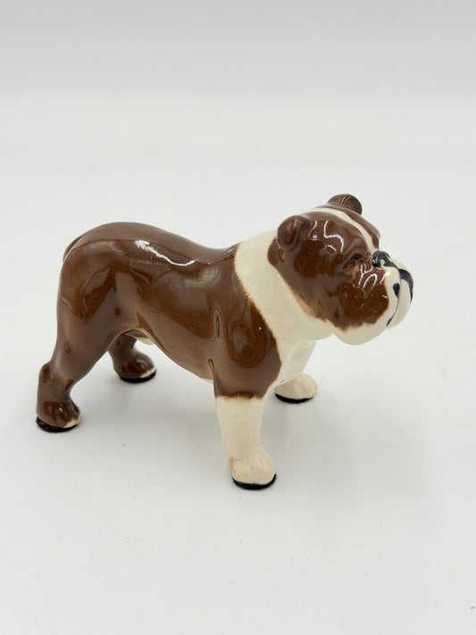 BESWICK ENGLAND BOSUN Bulldog Dog Porcelain Figurine Signed R Smith 2”H
