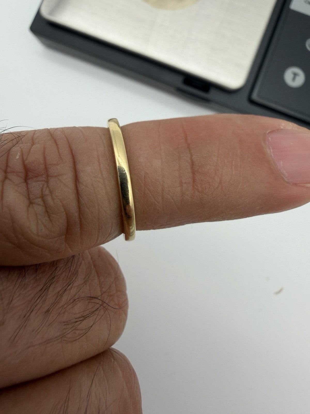 18k Yellow Gold Size 5 Wedding Band 2g Marked