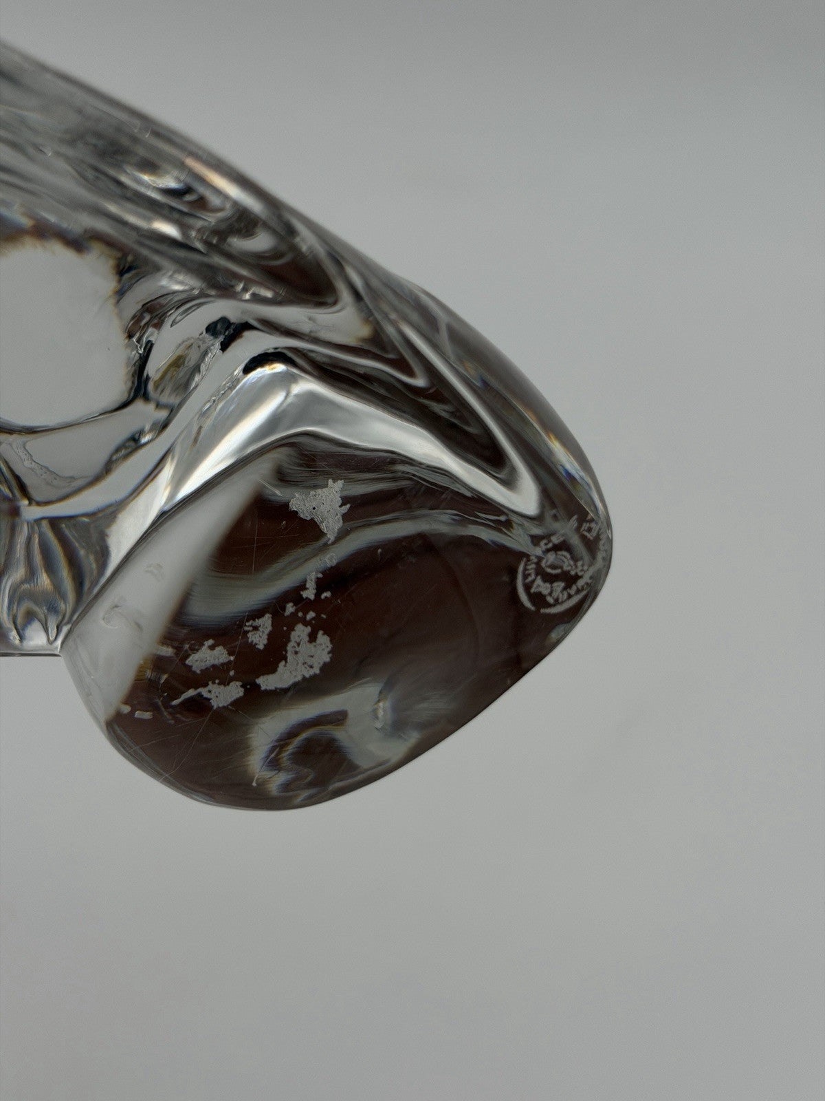 Baccarat France Crystal Boar Figurine Vintage Signed Zodiac Collection