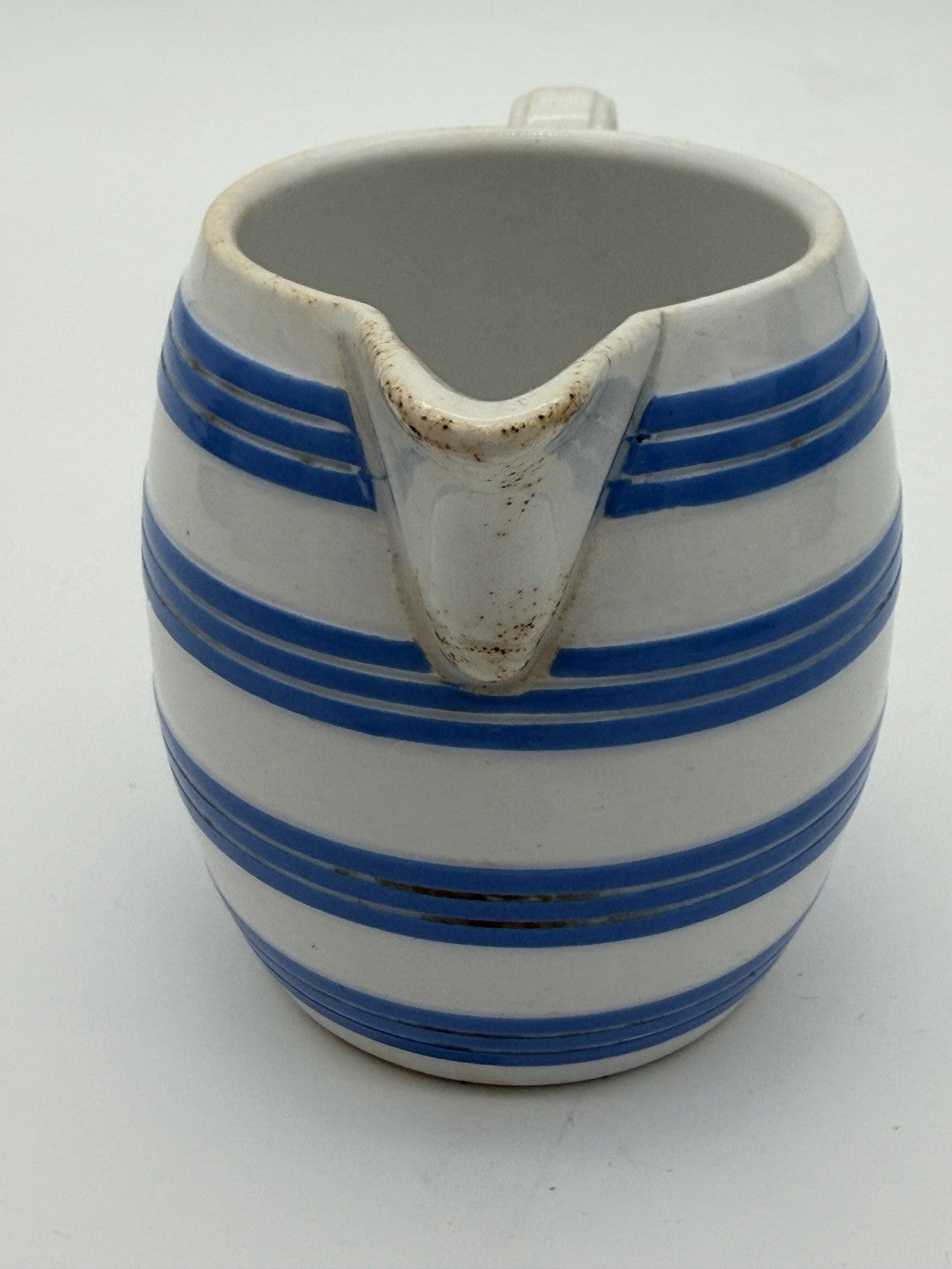 Vintage Villeroy & Boch Dresden Porcelain Saxony Blue Striped HG #7 Pitcher