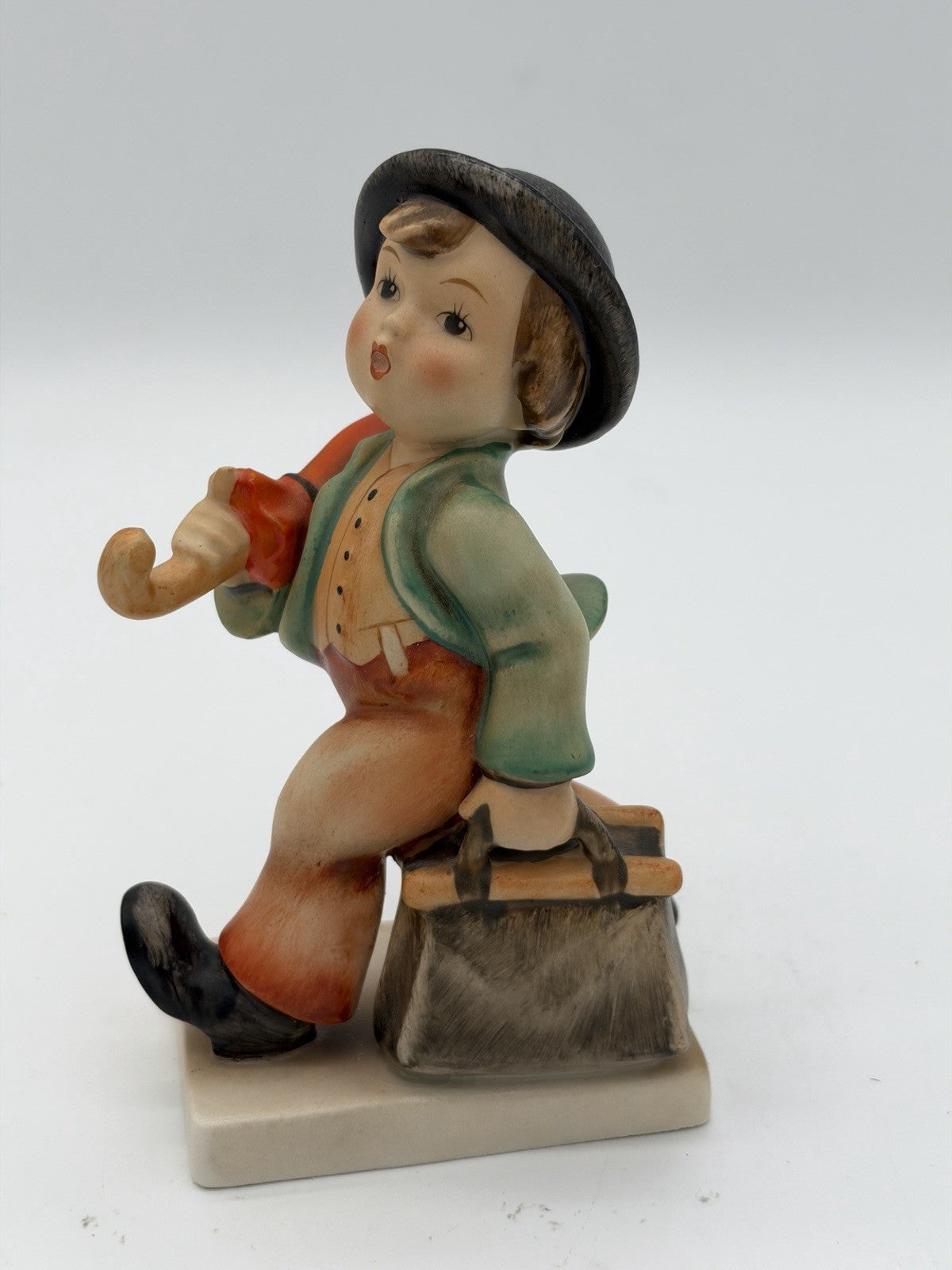 Hummel Goebel Merry Wanderer 1950 Mark West Germany 4.75” Porcelain Figurine