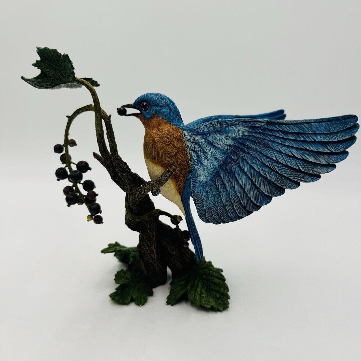 The Danbury Mint Blue Bird The Season's Bounty Figurine By Bob Guge Vintage