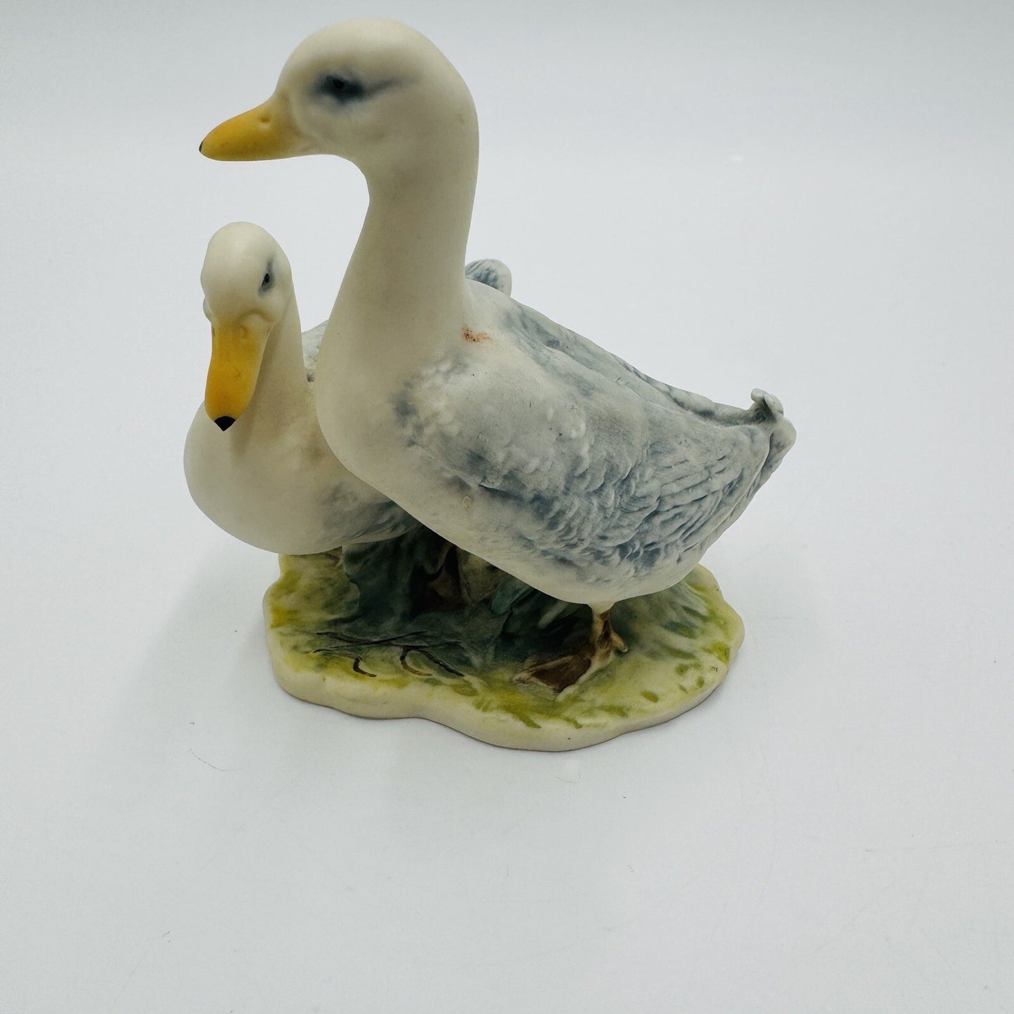 Kaiser Geese Hand Painted West Germany Porcelain Figurine vtg Signed Birds 4in