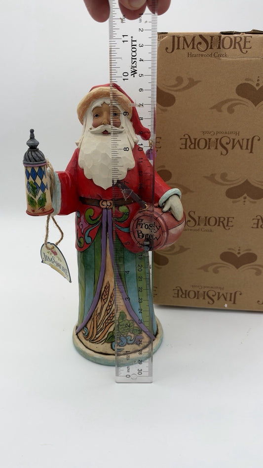 Rare Jim Shore Heartwood Creek Christmas Spirits Santa A toast to good tidings