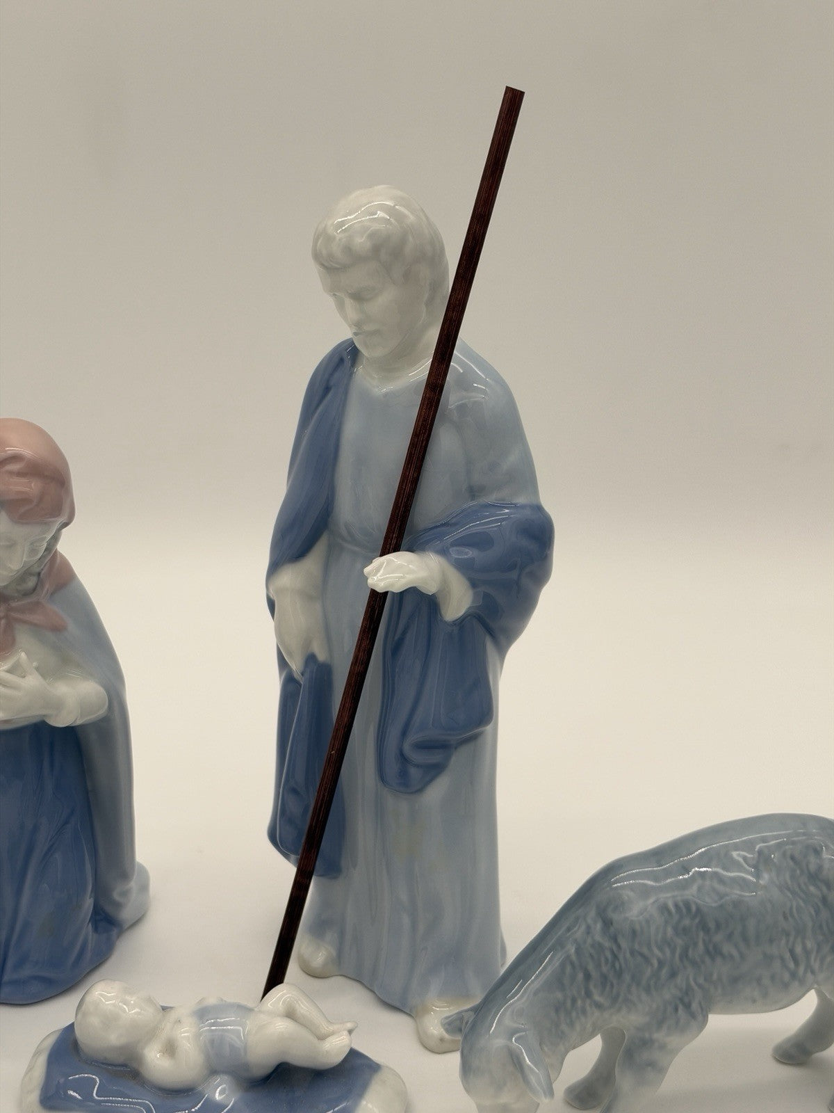 Rare Gerold Porcelain Bavaria W Germany Nativity Set 6 Pcs Rare 7”