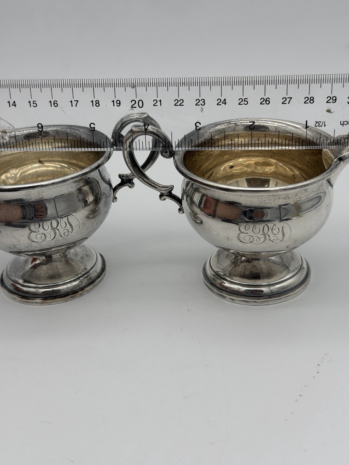 Sterling Hollowware by Hamilton Silver Sugar & Creamer Bowls 925 Silver Antique