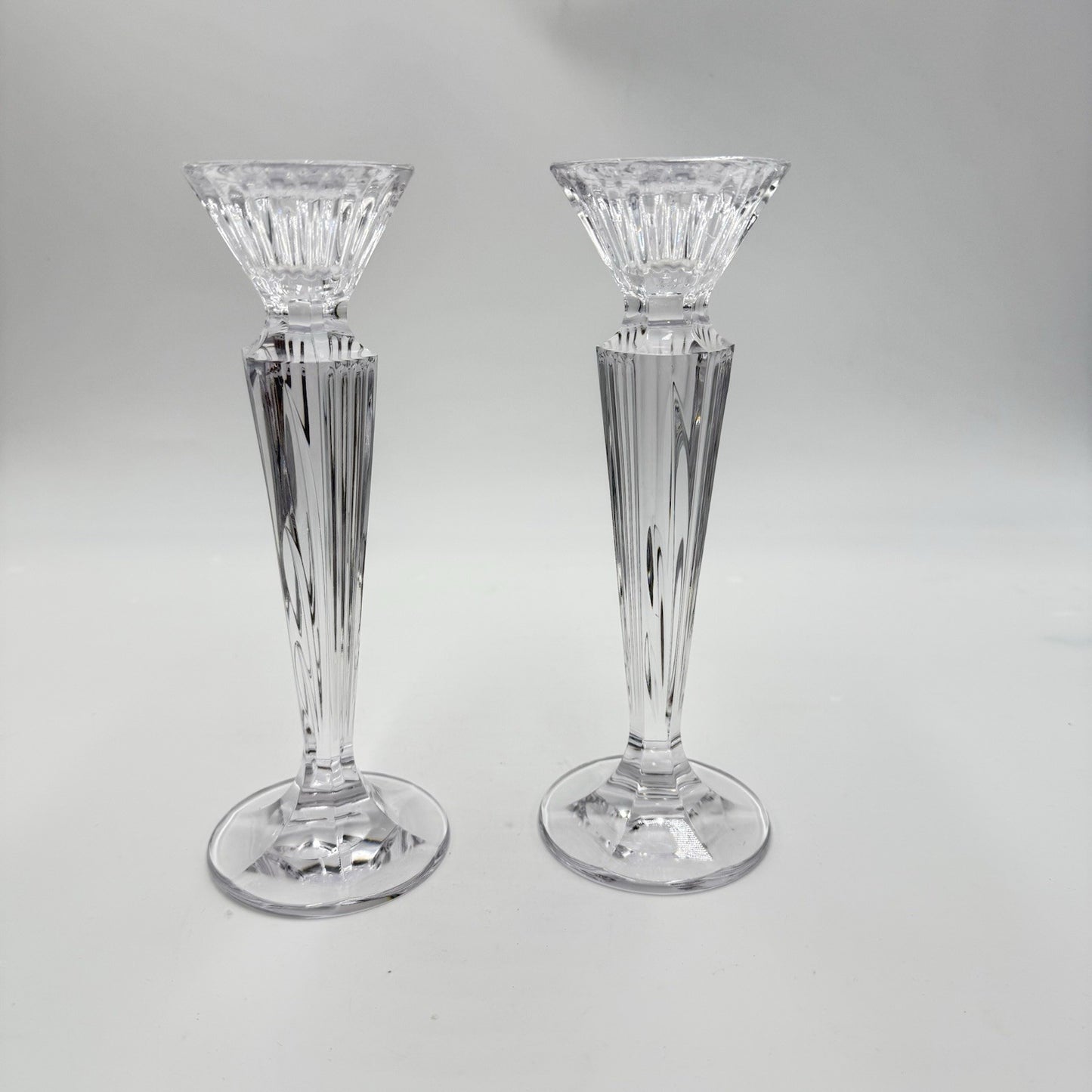 Marquis By Waterford Crystal Festivale Candle Holders 7.75" Set Of 2 Germany