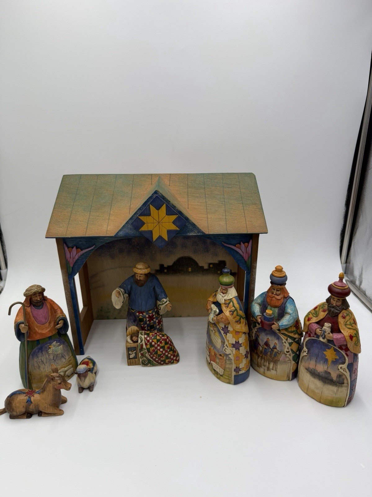 Jim Shore Heartwood Creek 2003 Nativity 9 PCs No Mary