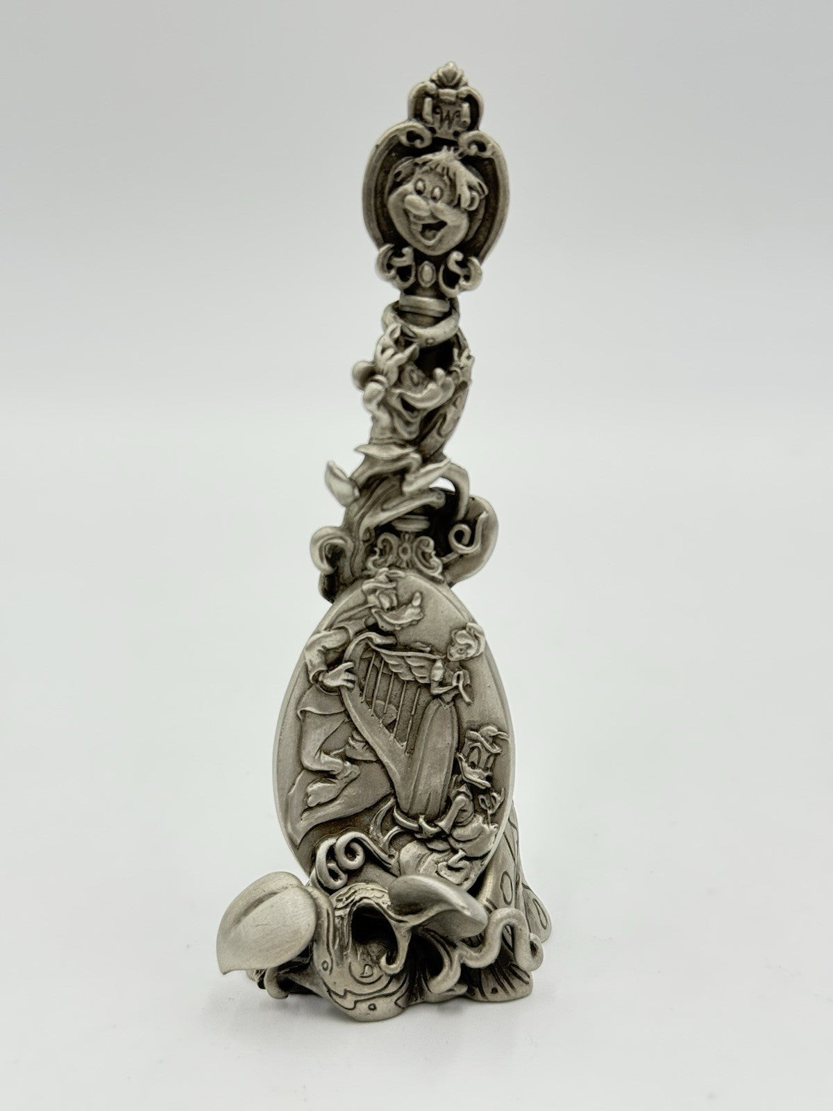 Rare Disney JACK & THE BEANSTALK PEWTER COLLECTIBLE SPOON WITH STAND 1996