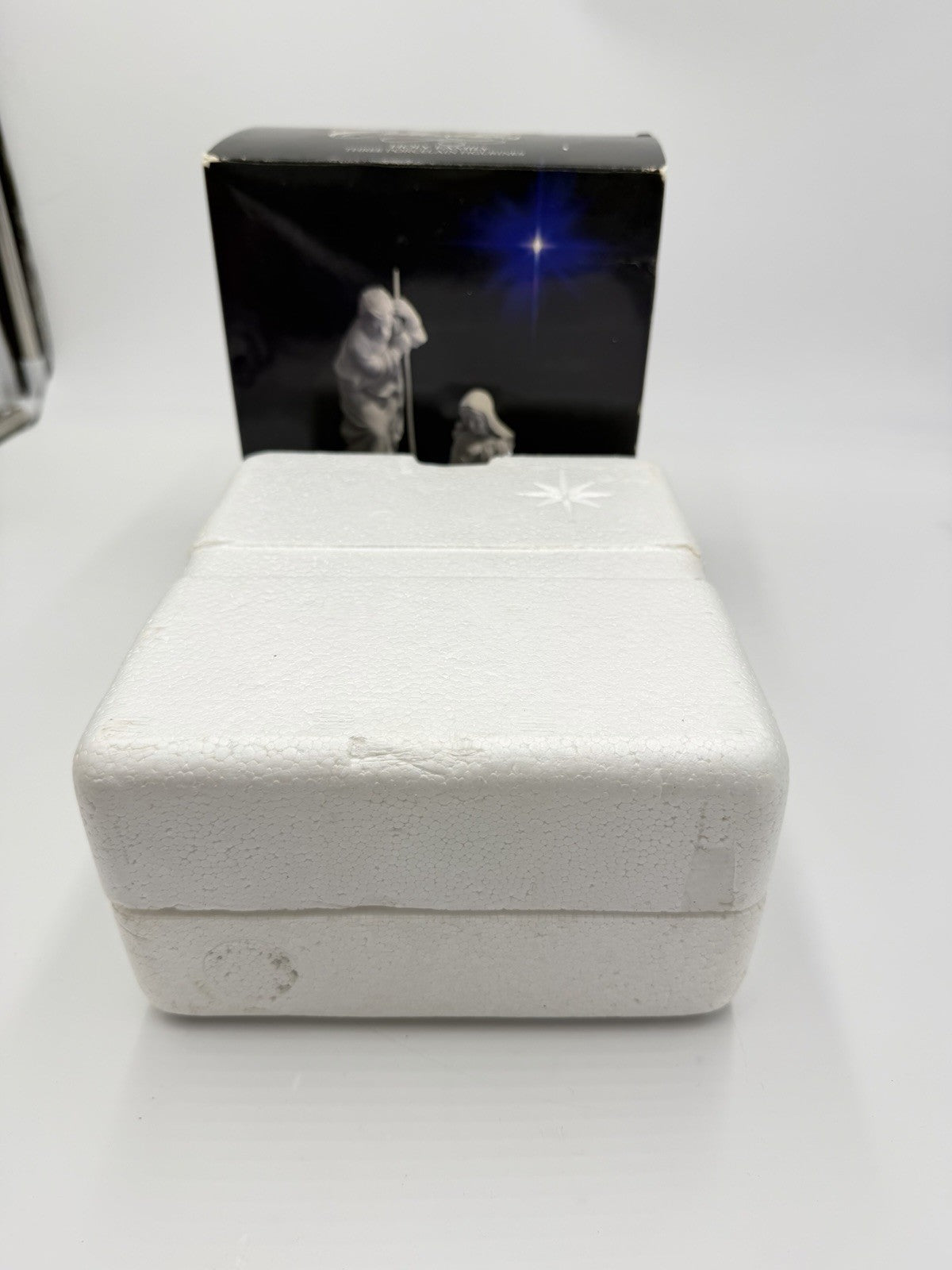 Vintage 1981 Avon White Bisque Holy Family Three Porcelain Figurines Nativity