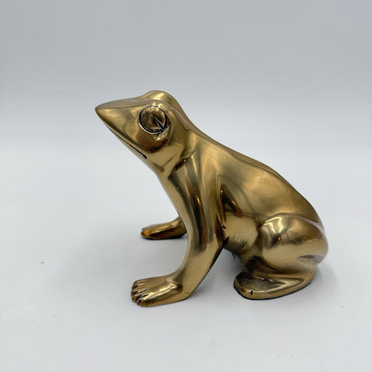 West Elm Brass Frog Figurine Home Decor Collection 3”x4” Decorative India
