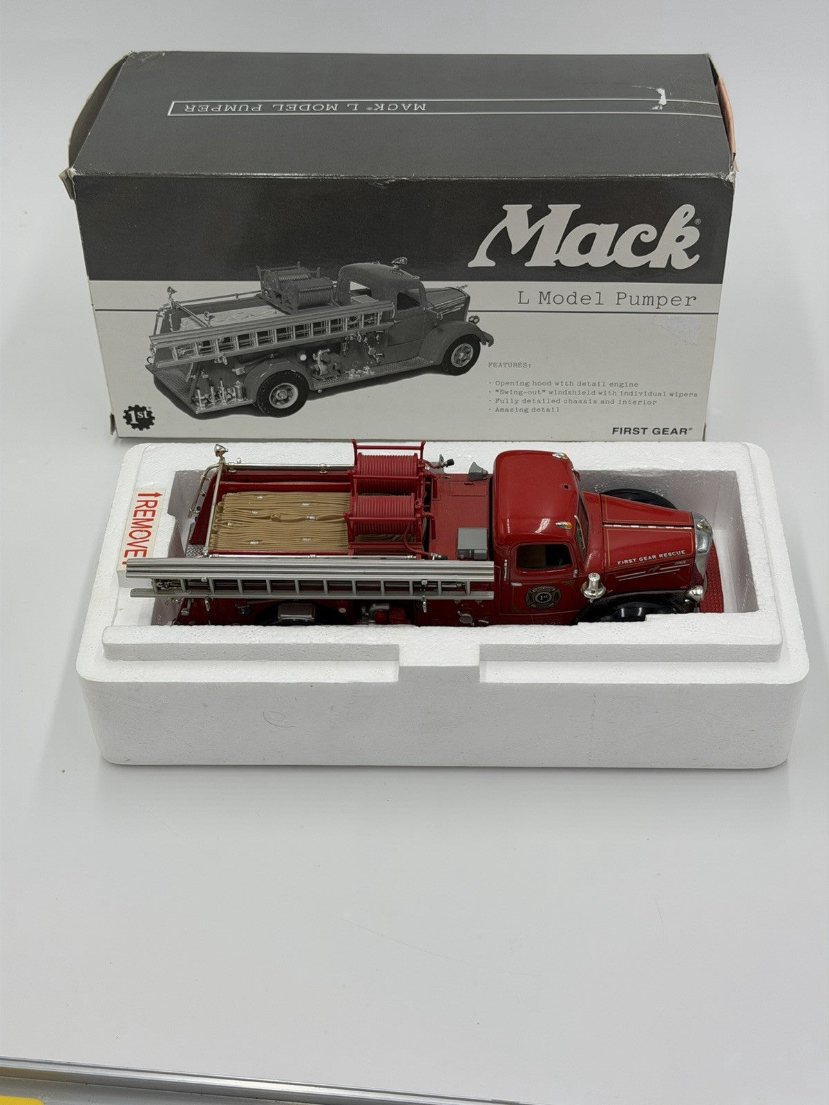 First Gear Mack L Model Pumper CFD Engine Co 50 1:34 Diecast Fire Truck w/Box