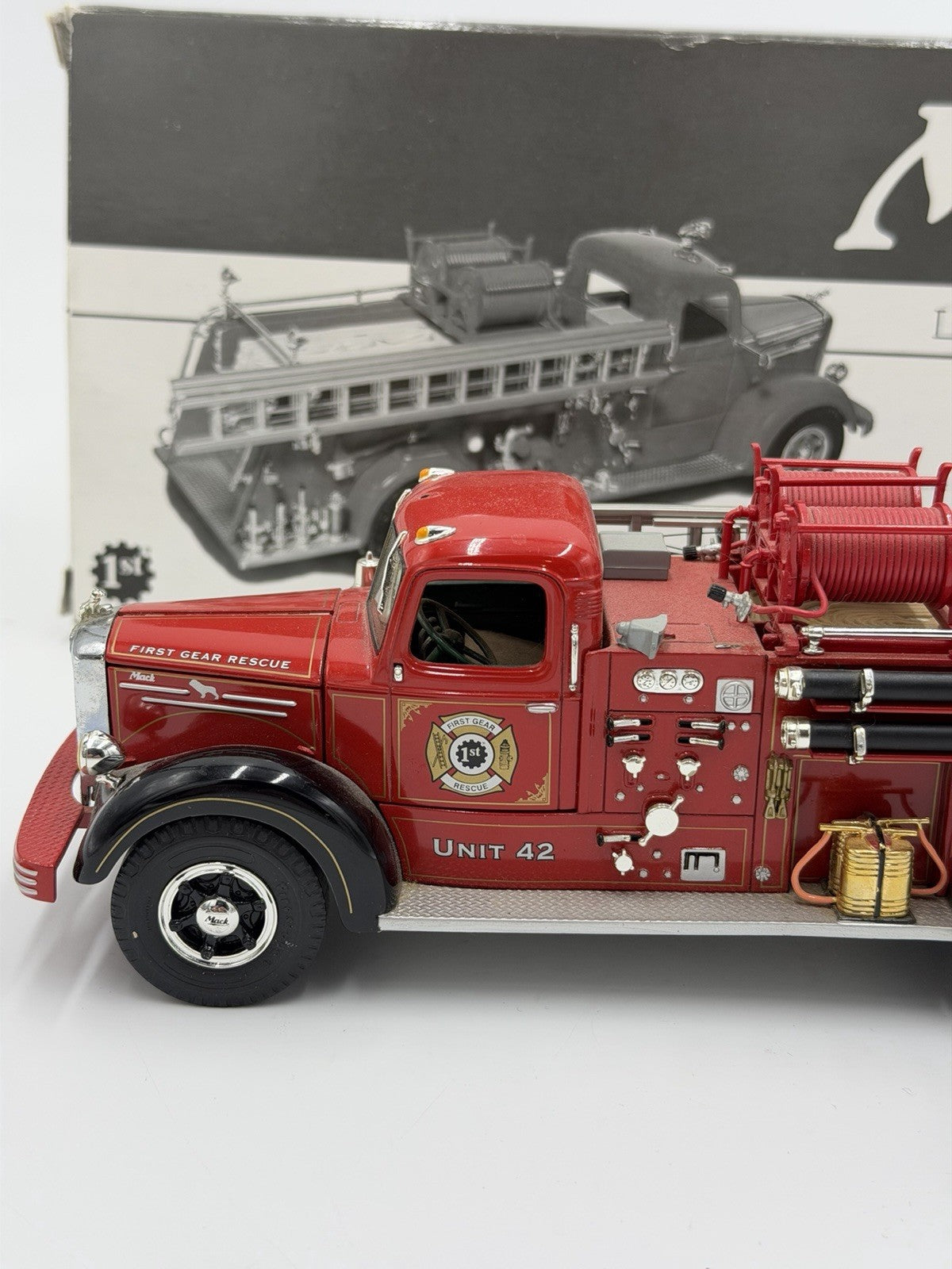First Gear Mack L Model Pumper CFD Engine Co 50 1:34 Diecast Fire Truck w/Box