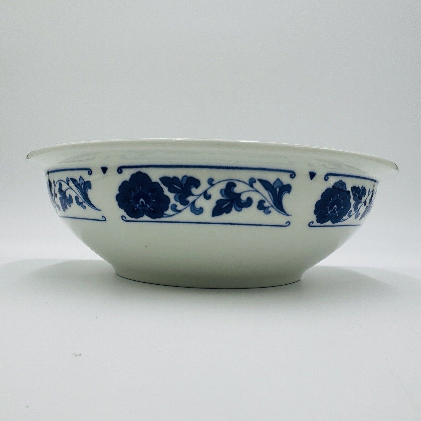 Han Dan Blue and White Chinese Bowl Dragon Marking 3in x 10in Vintage