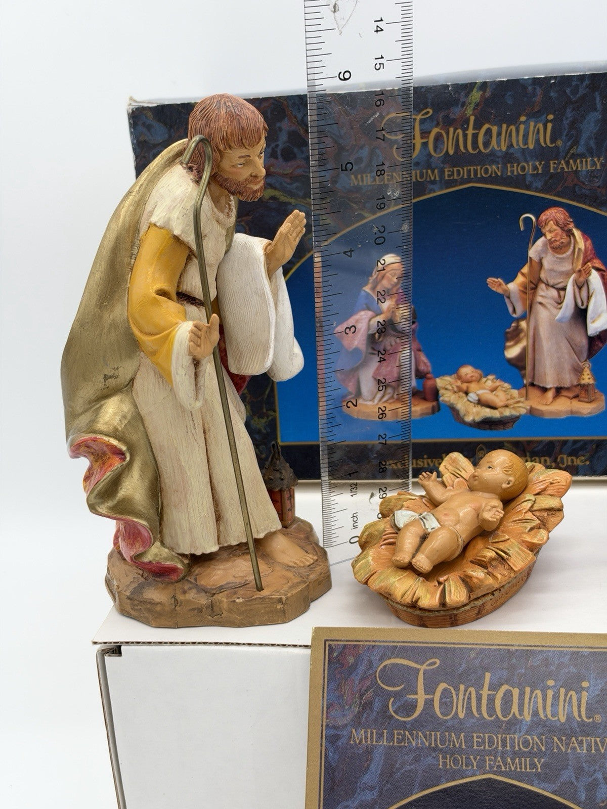 Rare Fontanini millenium edition holy family scale 6-1/4” Nativity 4 PCs Figures