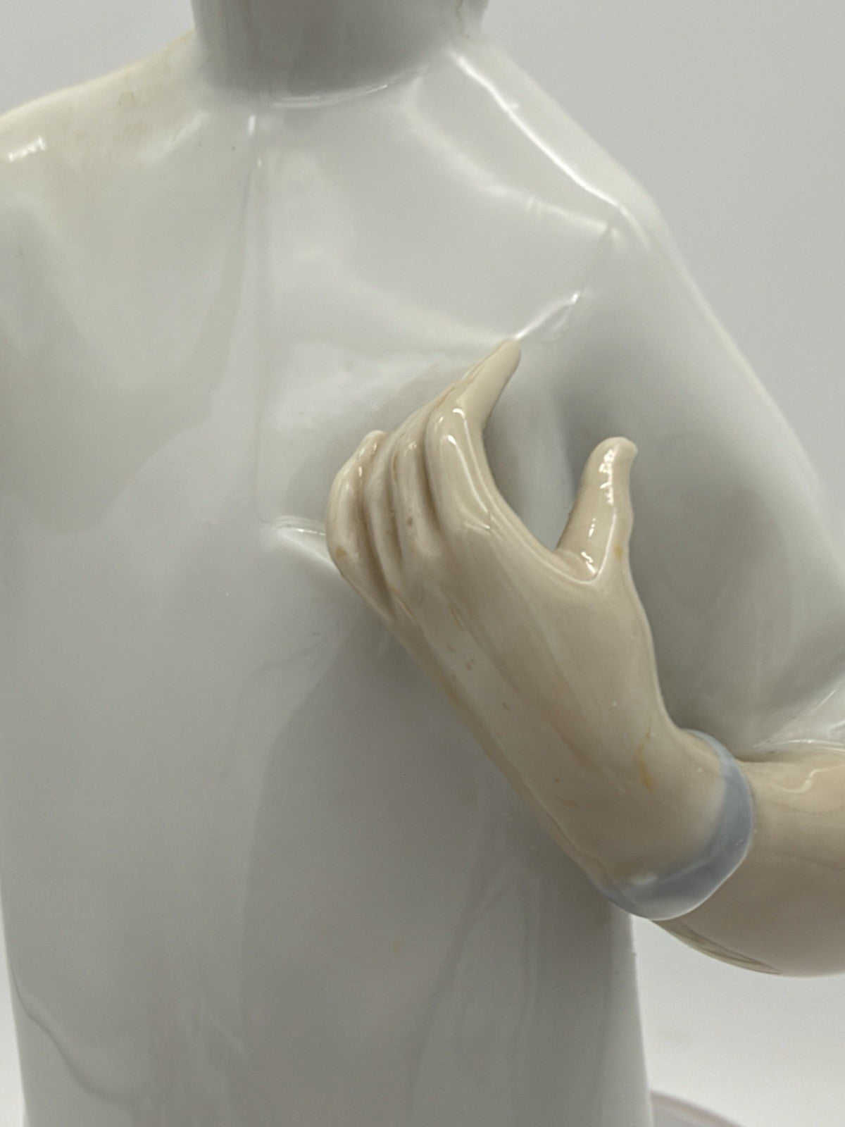 Lladro Spain Porcelain Dentist Large 14” White Painted Glossy Sculpture Figurine