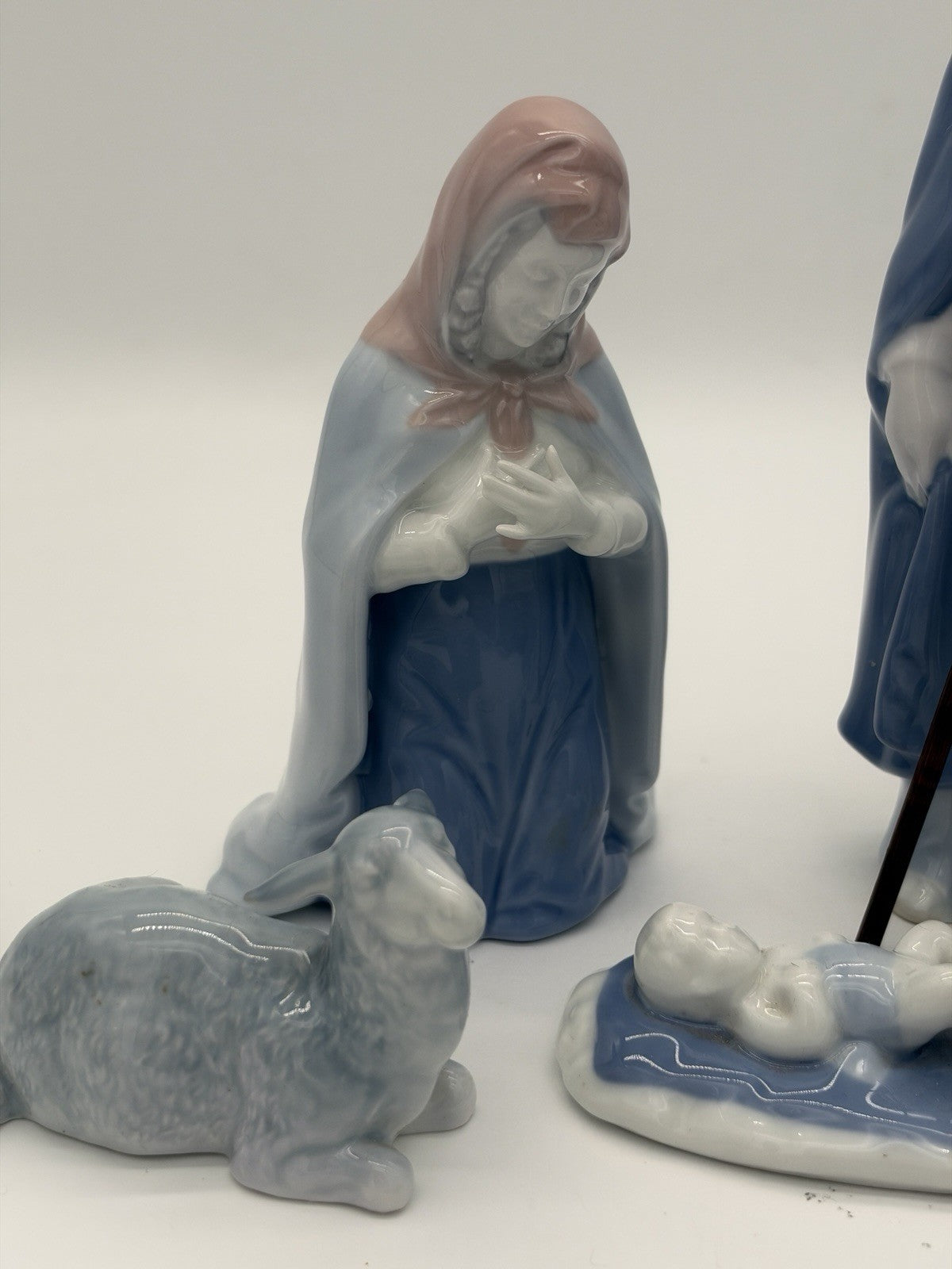 Rare Gerold Porcelain Bavaria W Germany Nativity Set 6 Pcs Rare 7”