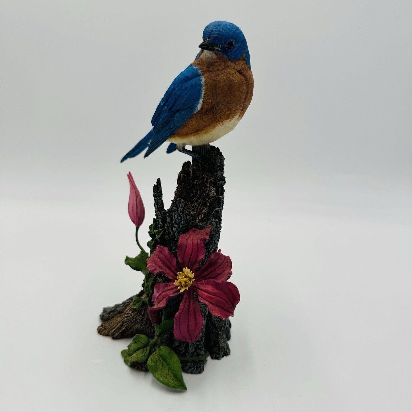 The Danbury Mint Collection Spring Welcome Bluebird Flowers Figurine Bob Guge