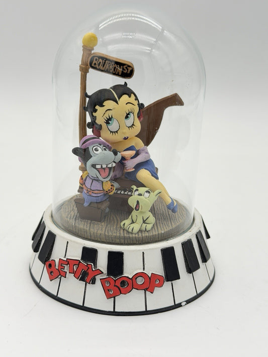 Franklin Mint Betty Boop BOURBON STREET Glass Dome 1995 Figurine 5” Vintage