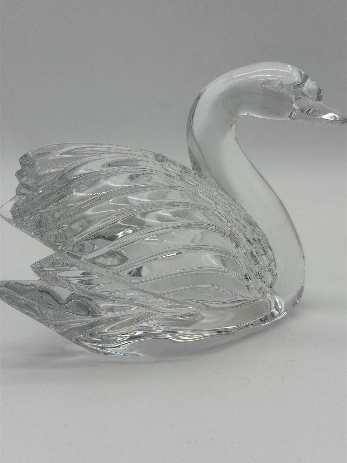 Vintage Waterford Crystal Swan Ireland Paperweight Figurine  5 1/2" Sticker