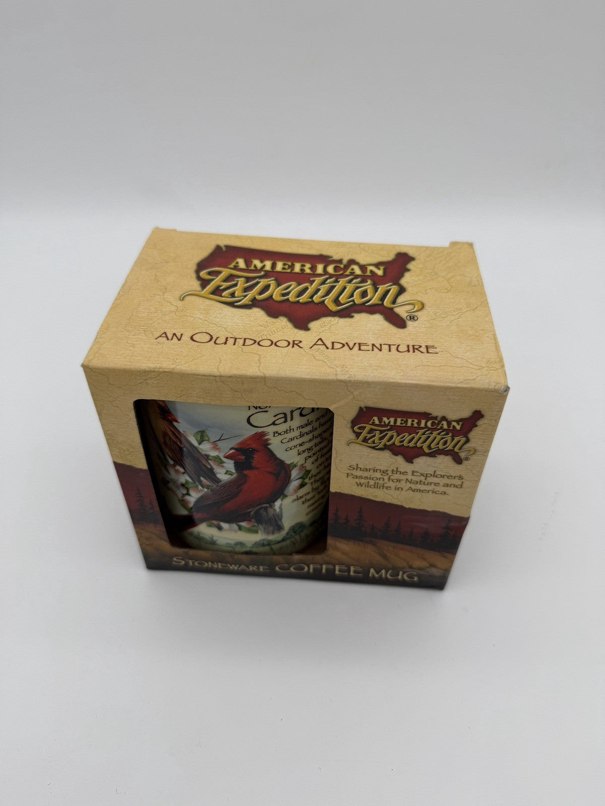 American expedition stoneware northern cardinal coffee mug 16oz wildlife america